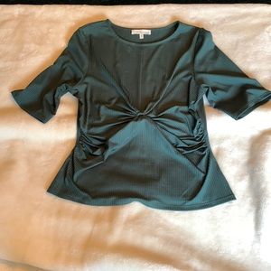June & Hudson emerald short sleeve blouse